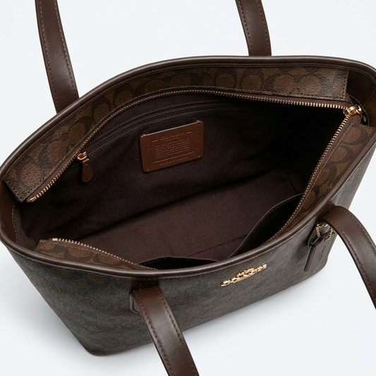 COACH Signature Canvas City Tote Bag