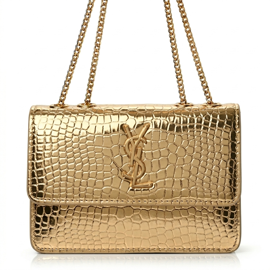 Crocodile Leather Shoulder Bag