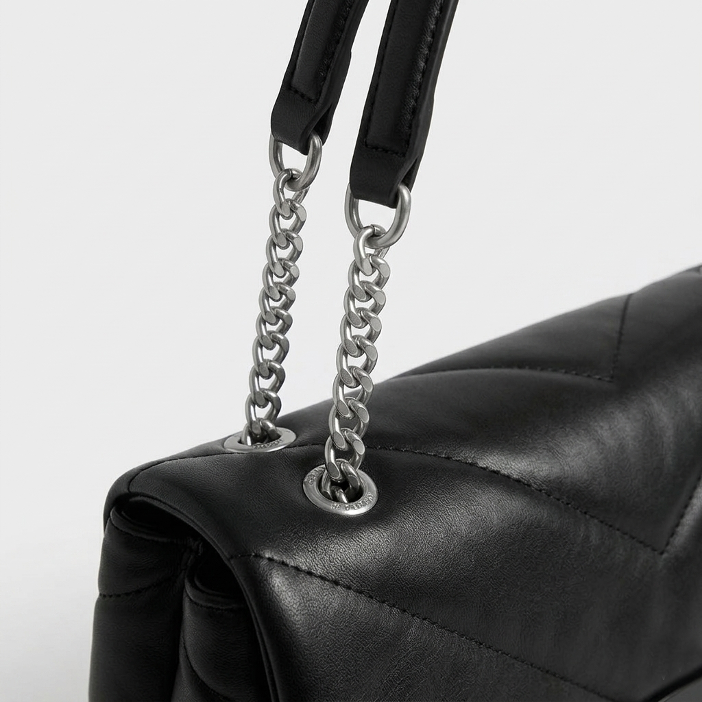 Black quilted shoulder bag
