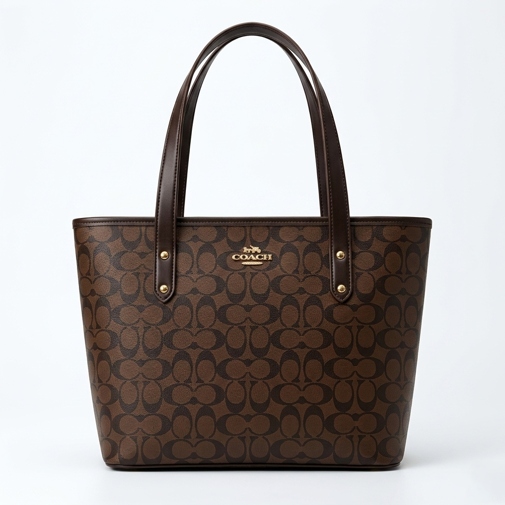 COACH Signature Canvas City Tote Bag