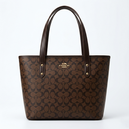 COACH Signature Canvas City Tote Bag