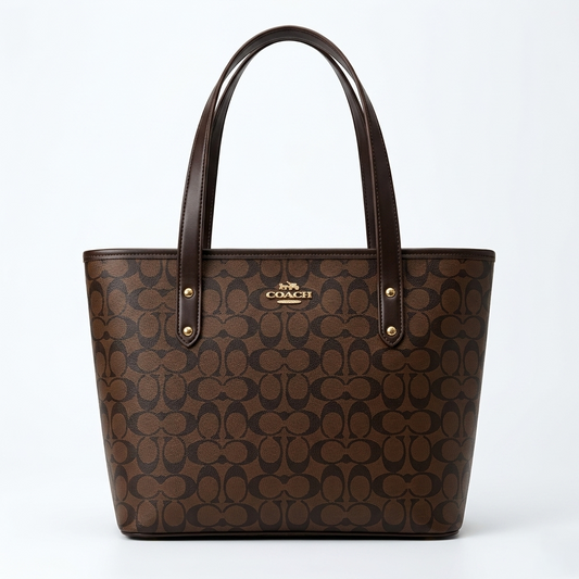 COACH Signature Canvas City Tote Bag