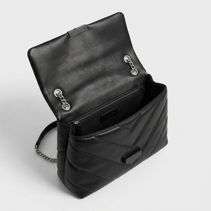 Black quilted shoulder bag