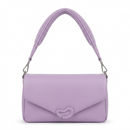 Luxury Faux Leather Shoulder Bag (with Pleated Strap)