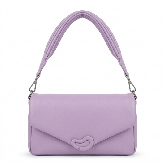 Luxury Faux Leather Shoulder Bag (with Pleated Strap)