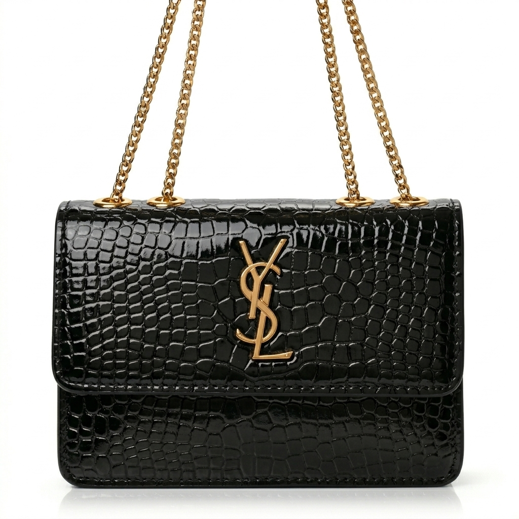 Crocodile Leather Shoulder Bag