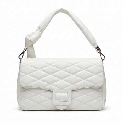 Quilted Shoulder Bag with Knot Detail