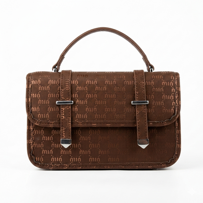 Miu Monogram Satchel Bag (with long belt)