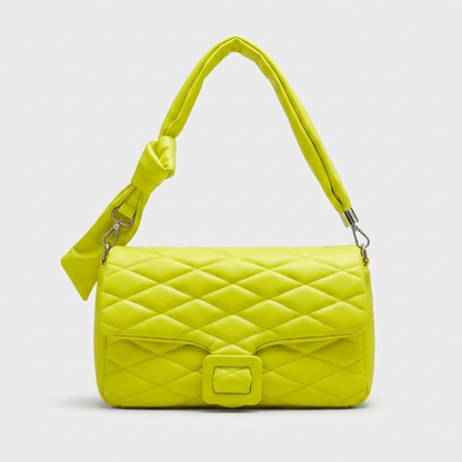 Quilted Shoulder Bag with Knot Detail