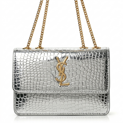 Crocodile Leather Shoulder Bag