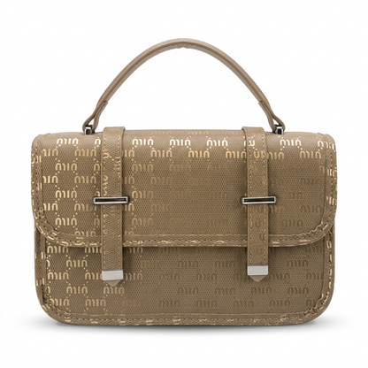 Miu Monogram Satchel Bag (with long belt)
