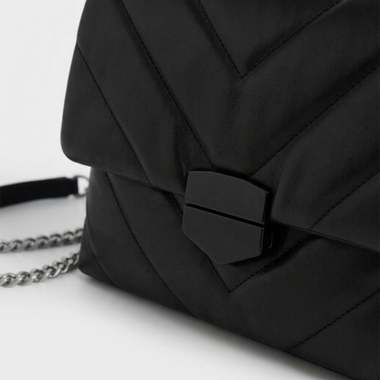 Black quilted shoulder bag