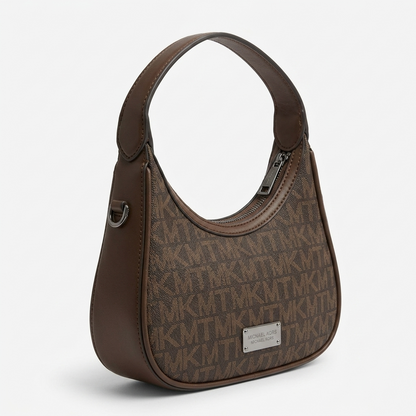 Coffee Monogram Hobo Bag (with long belt)