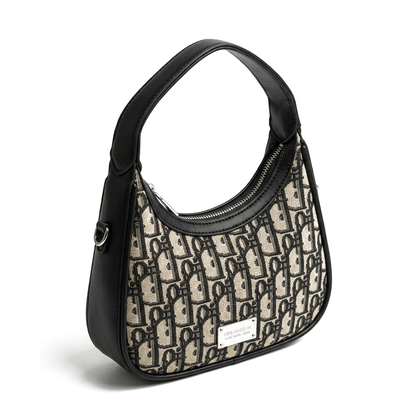 Midnight Oblique Hobo Bag (with long belt)