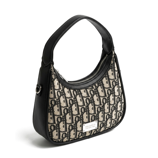 Midnight Oblique Hobo Bag (with long belt)