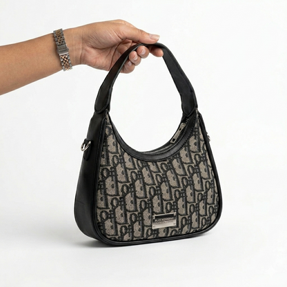 Midnight Oblique Hobo Bag (with long belt)