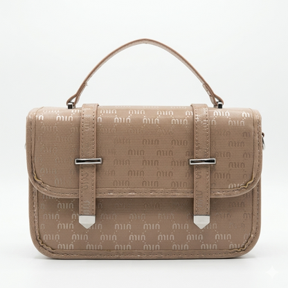 Miu Monogram Satchel Bag (with long belt)