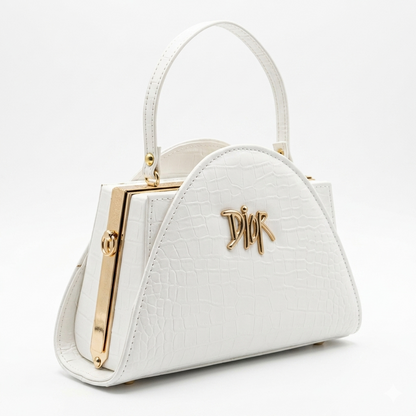 Croc-Embossed Handbag (with long strap)