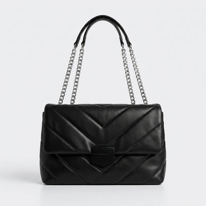 Black quilted shoulder bag