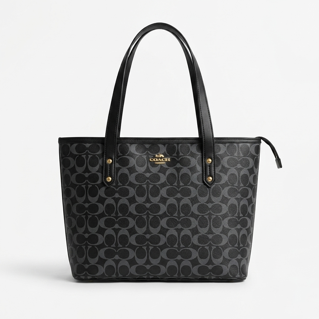 COACH Signature Canvas City Tote Bag