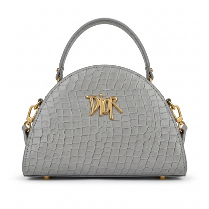 Croc-Embossed Handbag (with long strap)
