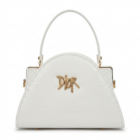 Croc-Embossed Handbag (with long strap)