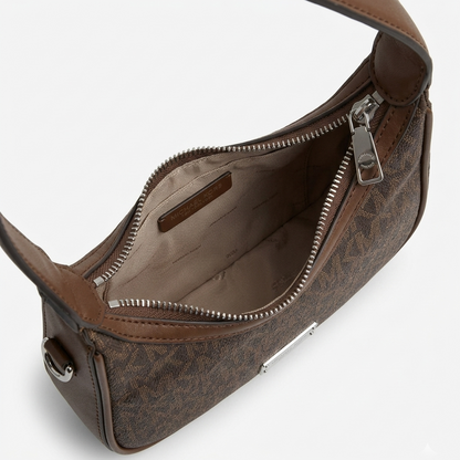 Coffee Monogram Hobo Bag (with long belt)