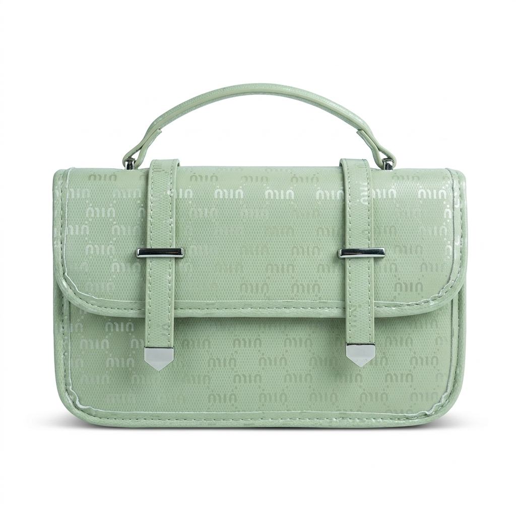 Miu Monogram Satchel Bag (with long belt)
