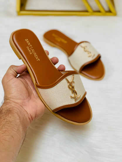 YSL Saint Laurent Jute Slipper